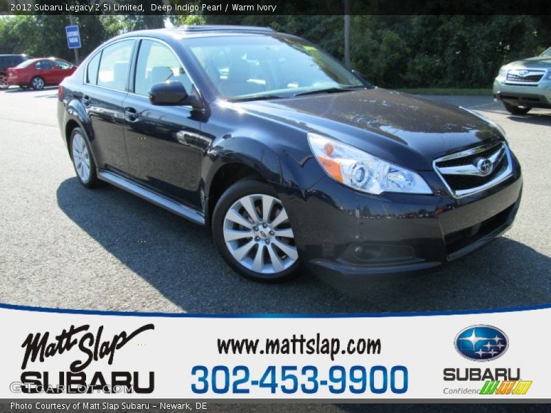 Deep Indigo Pearl / Warm Ivory 2012 Subaru Legacy 2.5i Limited