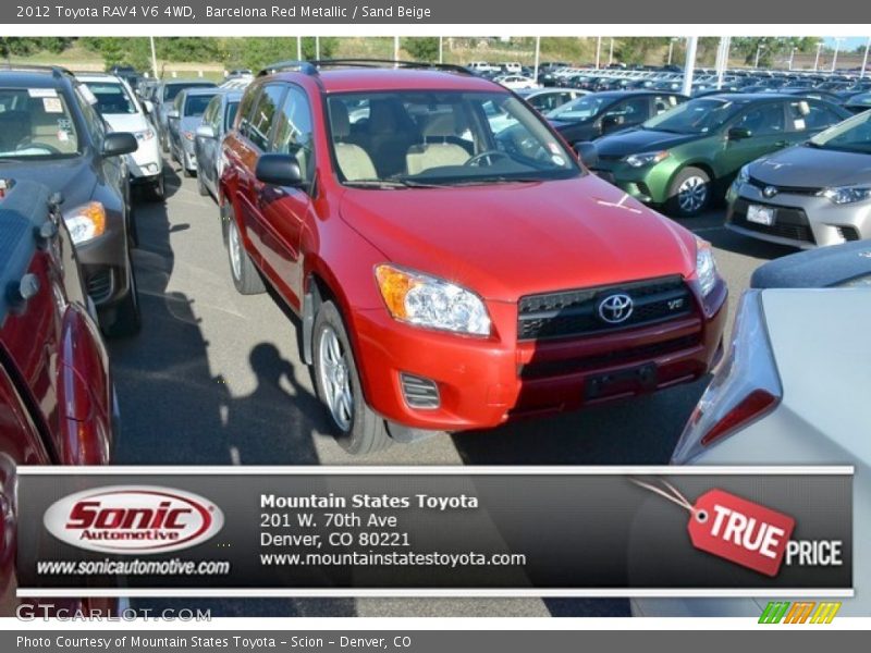 Barcelona Red Metallic / Sand Beige 2012 Toyota RAV4 V6 4WD