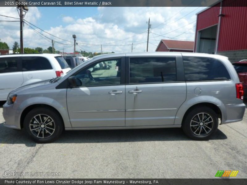 Billet Silver Metallic / Black 2015 Dodge Grand Caravan SE