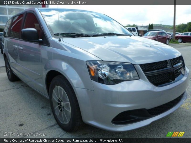 Billet Silver Metallic / Black 2015 Dodge Grand Caravan SE