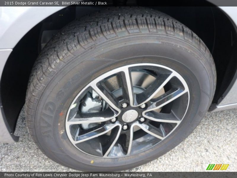 Billet Silver Metallic / Black 2015 Dodge Grand Caravan SE
