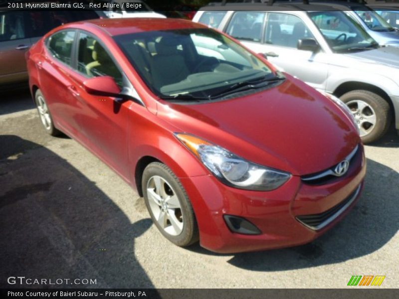 Red Allure / Beige 2011 Hyundai Elantra GLS