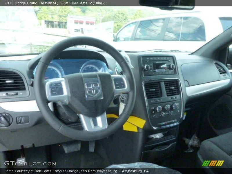 Billet Silver Metallic / Black 2015 Dodge Grand Caravan SE