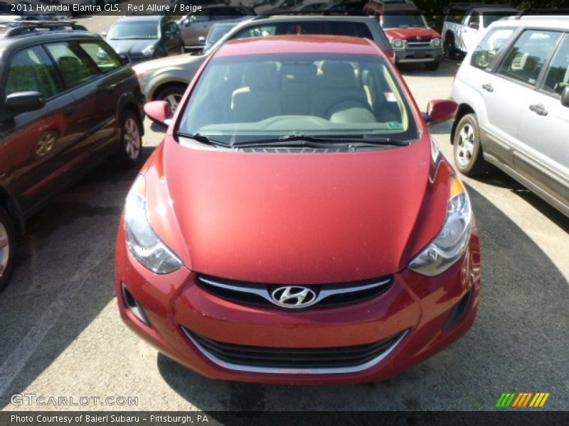 Red Allure / Beige 2011 Hyundai Elantra GLS