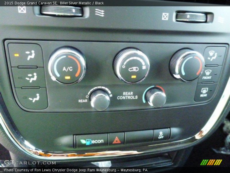 Billet Silver Metallic / Black 2015 Dodge Grand Caravan SE