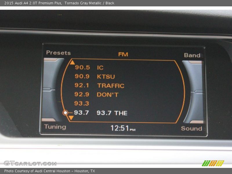 Tornado Gray Metallic / Black 2015 Audi A4 2.0T Premium Plus