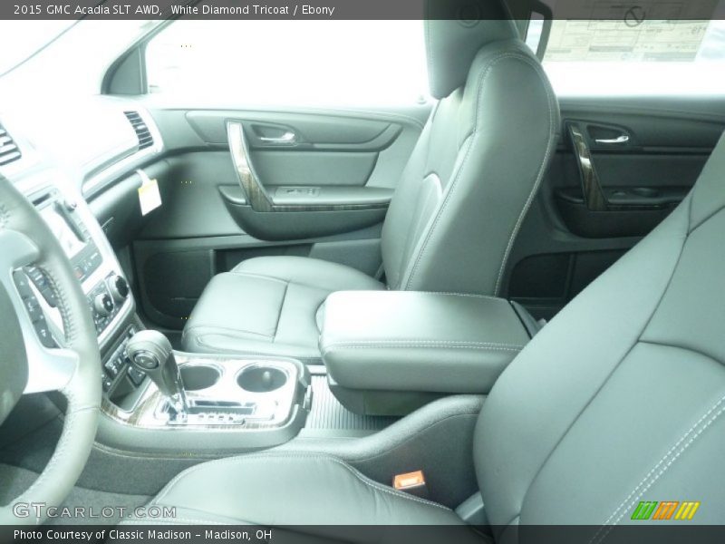 White Diamond Tricoat / Ebony 2015 GMC Acadia SLT AWD