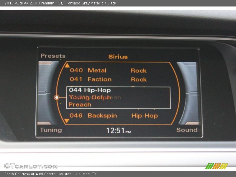 Tornado Gray Metallic / Black 2015 Audi A4 2.0T Premium Plus