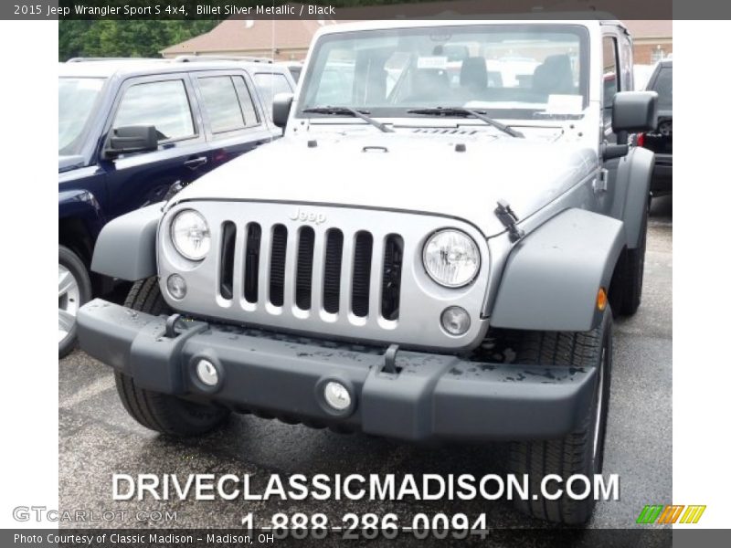 Billet Silver Metallic / Black 2015 Jeep Wrangler Sport S 4x4
