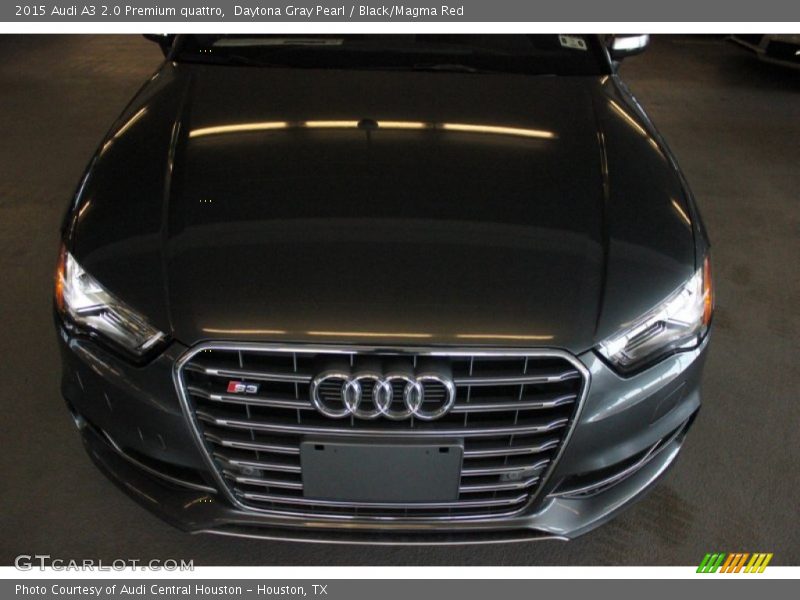 Daytona Gray Pearl / Black/Magma Red 2015 Audi A3 2.0 Premium quattro