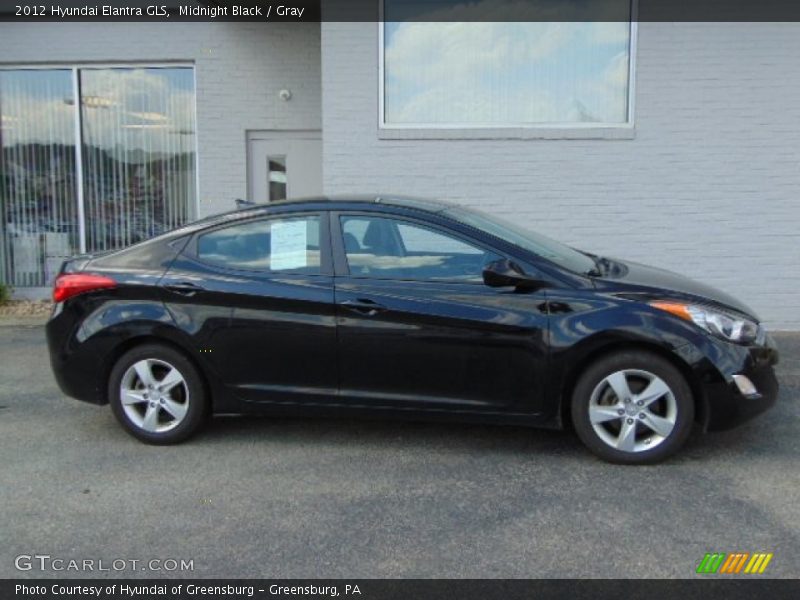 Midnight Black / Gray 2012 Hyundai Elantra GLS