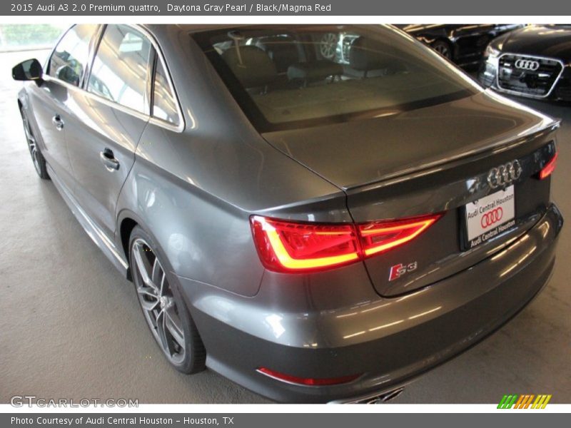 Daytona Gray Pearl / Black/Magma Red 2015 Audi A3 2.0 Premium quattro