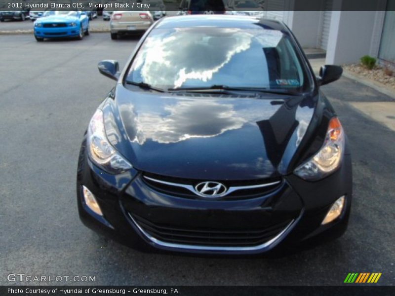 Midnight Black / Gray 2012 Hyundai Elantra GLS