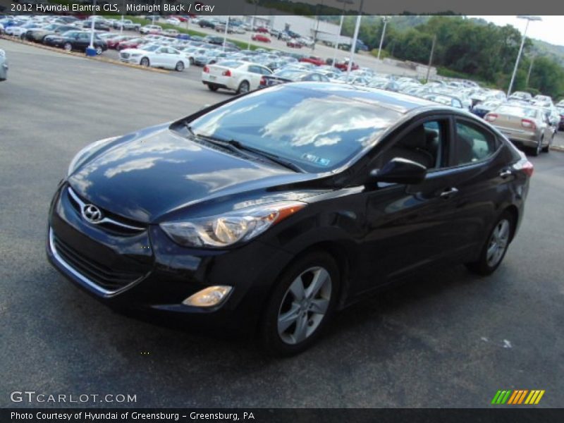 Midnight Black / Gray 2012 Hyundai Elantra GLS