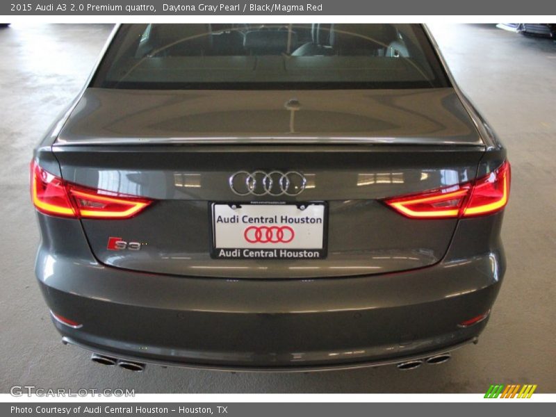 Daytona Gray Pearl / Black/Magma Red 2015 Audi A3 2.0 Premium quattro