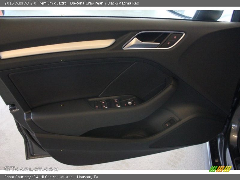 Daytona Gray Pearl / Black/Magma Red 2015 Audi A3 2.0 Premium quattro