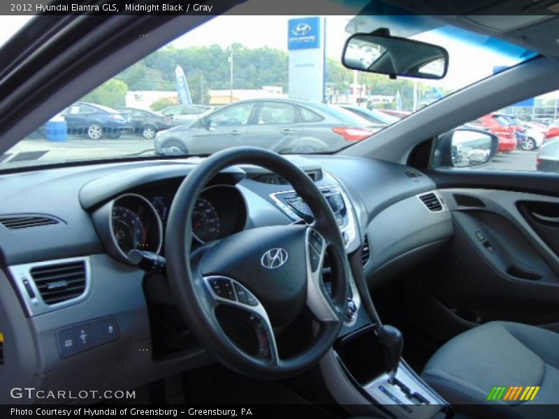 Midnight Black / Gray 2012 Hyundai Elantra GLS