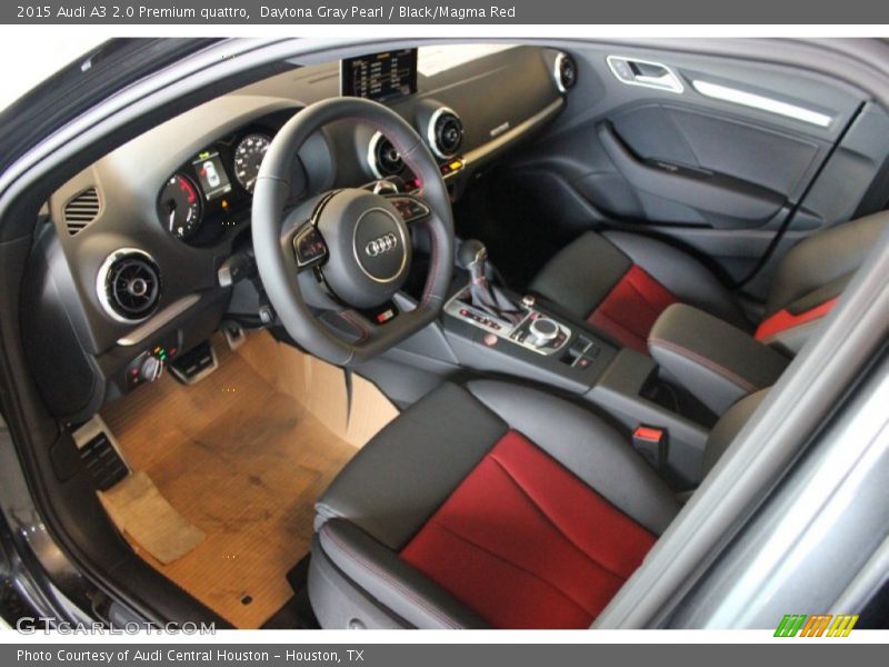 Daytona Gray Pearl / Black/Magma Red 2015 Audi A3 2.0 Premium quattro