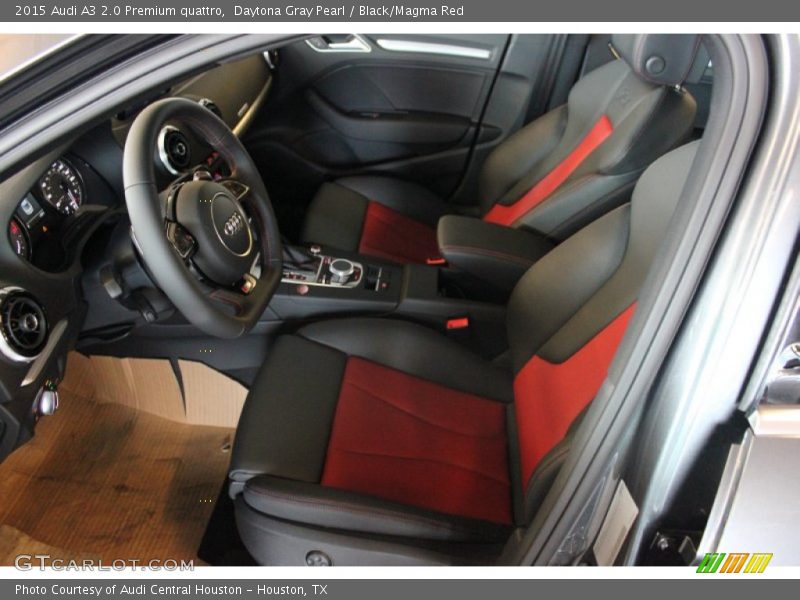 Daytona Gray Pearl / Black/Magma Red 2015 Audi A3 2.0 Premium quattro