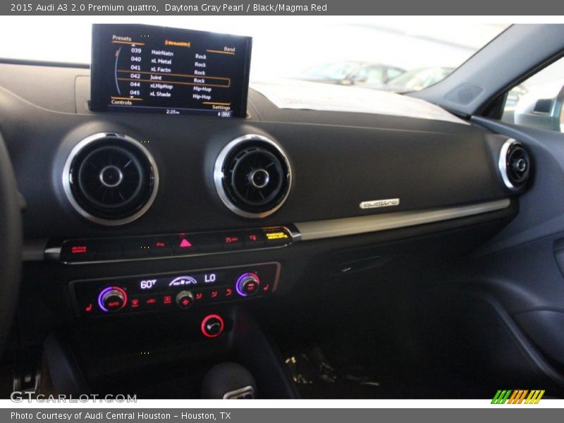 Daytona Gray Pearl / Black/Magma Red 2015 Audi A3 2.0 Premium quattro