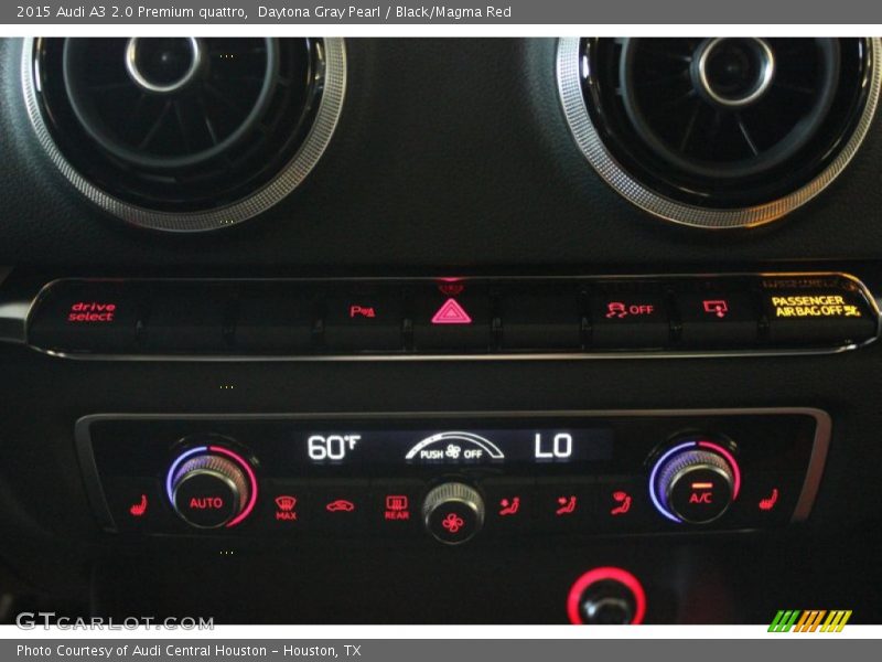 Daytona Gray Pearl / Black/Magma Red 2015 Audi A3 2.0 Premium quattro