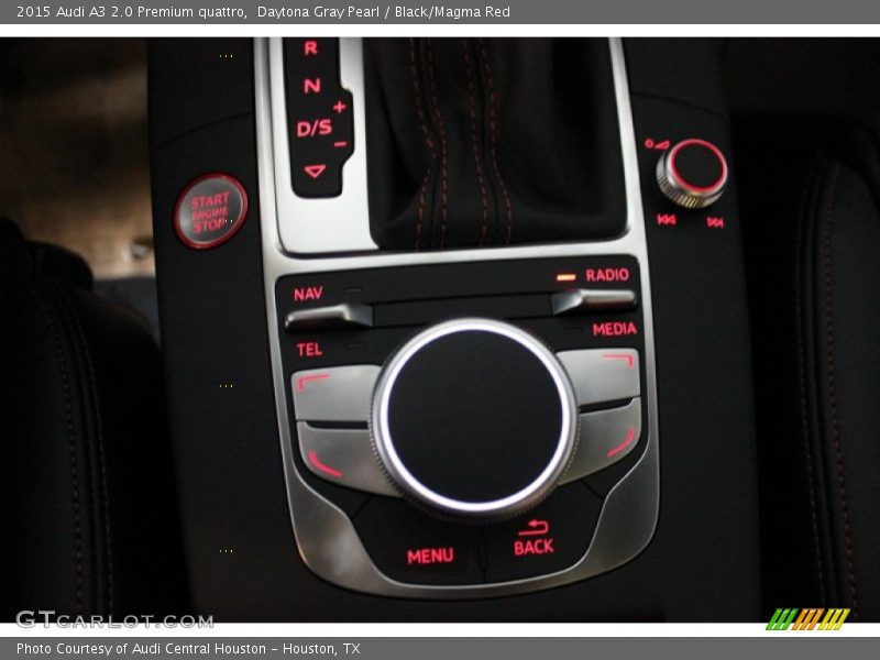 Daytona Gray Pearl / Black/Magma Red 2015 Audi A3 2.0 Premium quattro