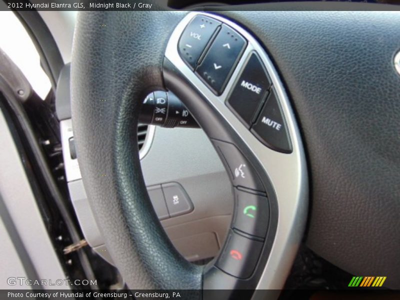 Midnight Black / Gray 2012 Hyundai Elantra GLS