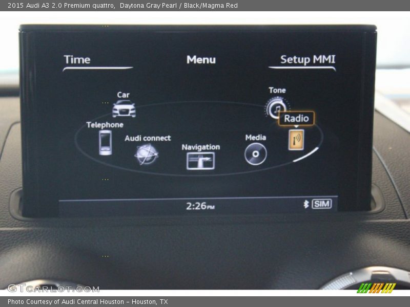 Daytona Gray Pearl / Black/Magma Red 2015 Audi A3 2.0 Premium quattro