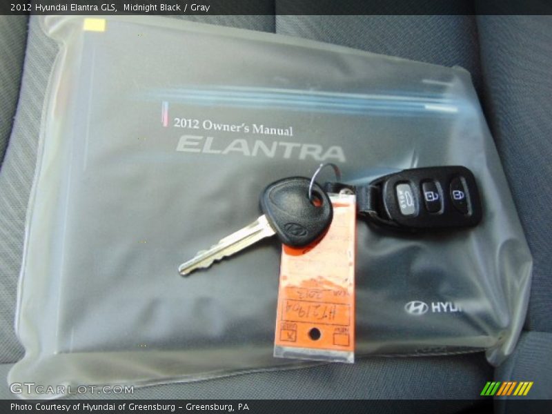 Midnight Black / Gray 2012 Hyundai Elantra GLS