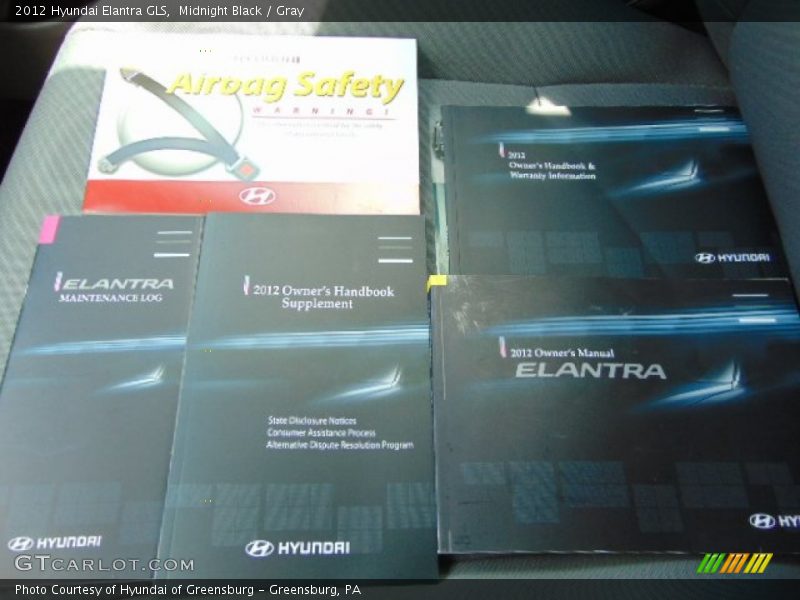 Midnight Black / Gray 2012 Hyundai Elantra GLS