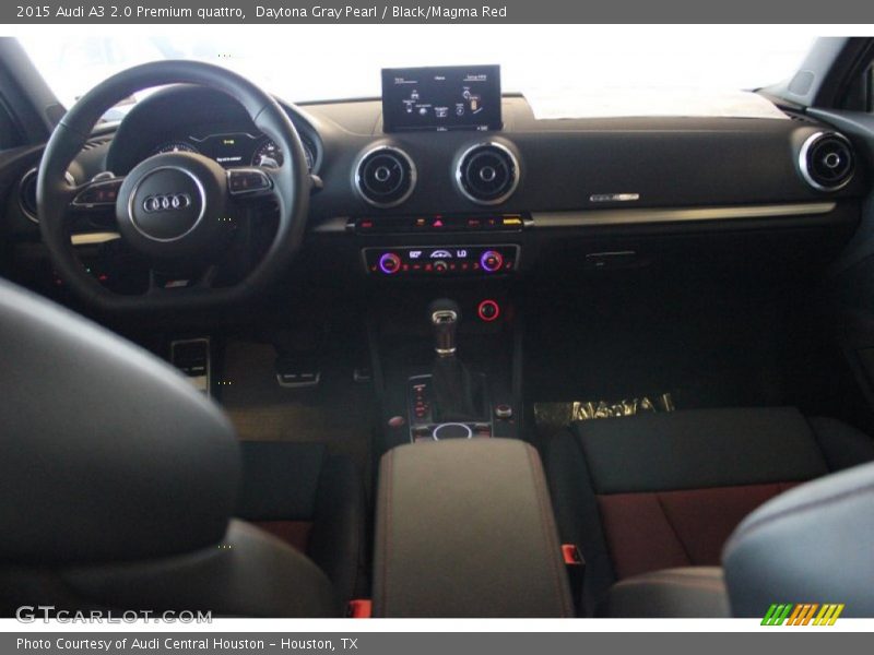 Daytona Gray Pearl / Black/Magma Red 2015 Audi A3 2.0 Premium quattro