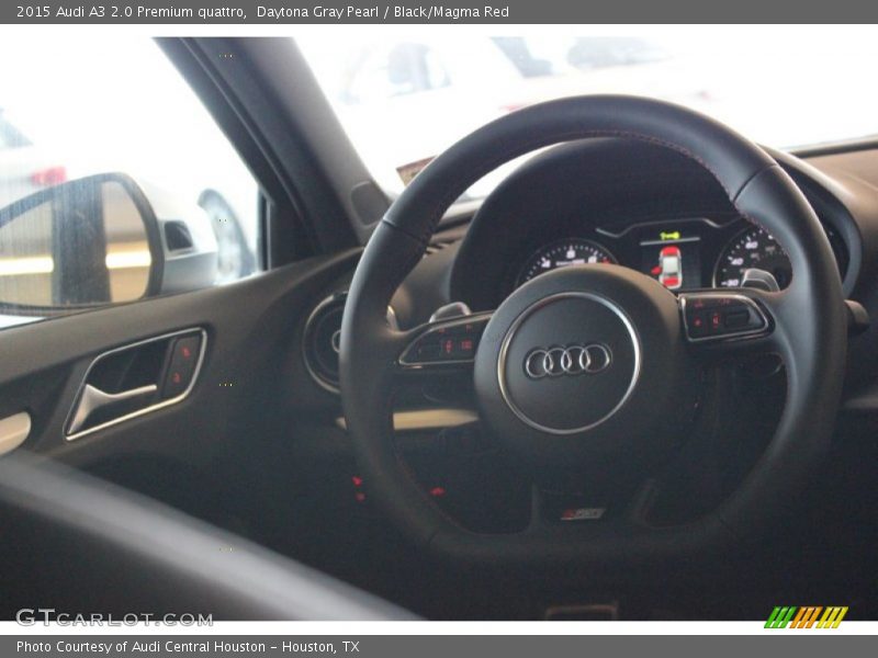 Daytona Gray Pearl / Black/Magma Red 2015 Audi A3 2.0 Premium quattro