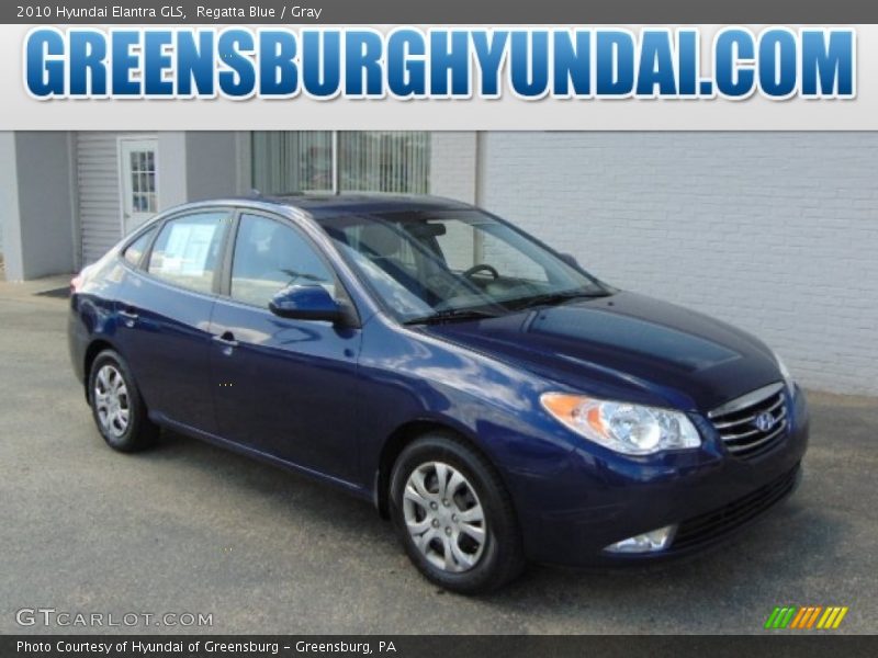 Regatta Blue / Gray 2010 Hyundai Elantra GLS