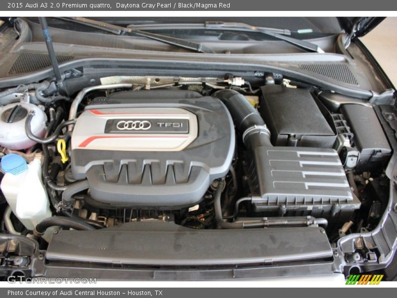 Daytona Gray Pearl / Black/Magma Red 2015 Audi A3 2.0 Premium quattro