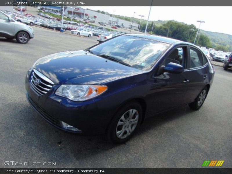 Regatta Blue / Gray 2010 Hyundai Elantra GLS