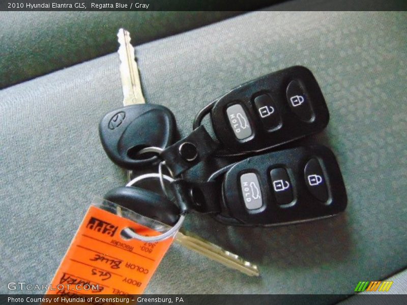 Regatta Blue / Gray 2010 Hyundai Elantra GLS