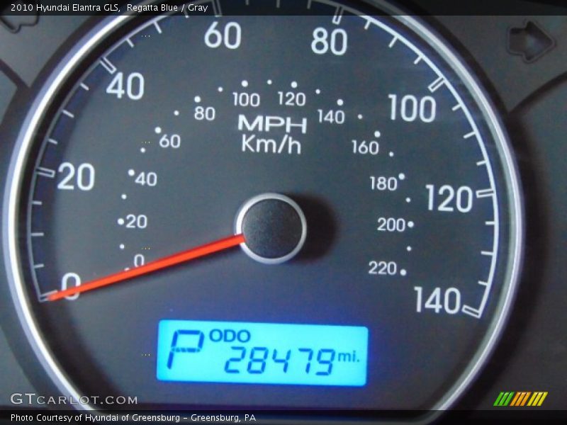 Regatta Blue / Gray 2010 Hyundai Elantra GLS