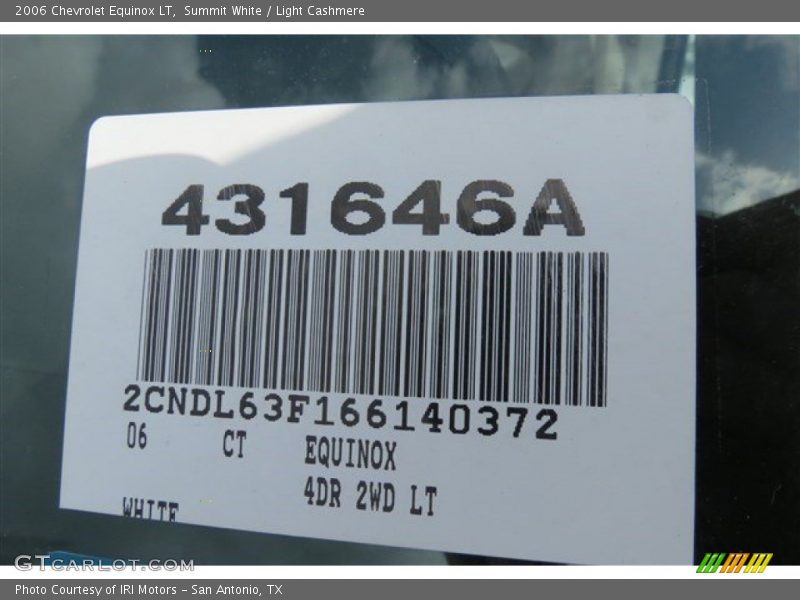 Summit White / Light Cashmere 2006 Chevrolet Equinox LT