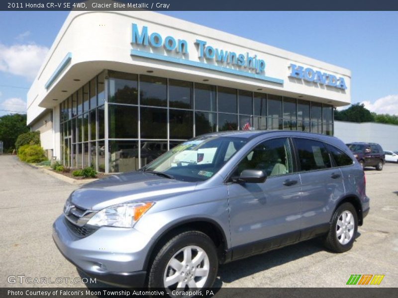 Glacier Blue Metallic / Gray 2011 Honda CR-V SE 4WD