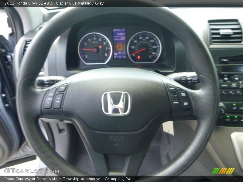 Glacier Blue Metallic / Gray 2011 Honda CR-V SE 4WD