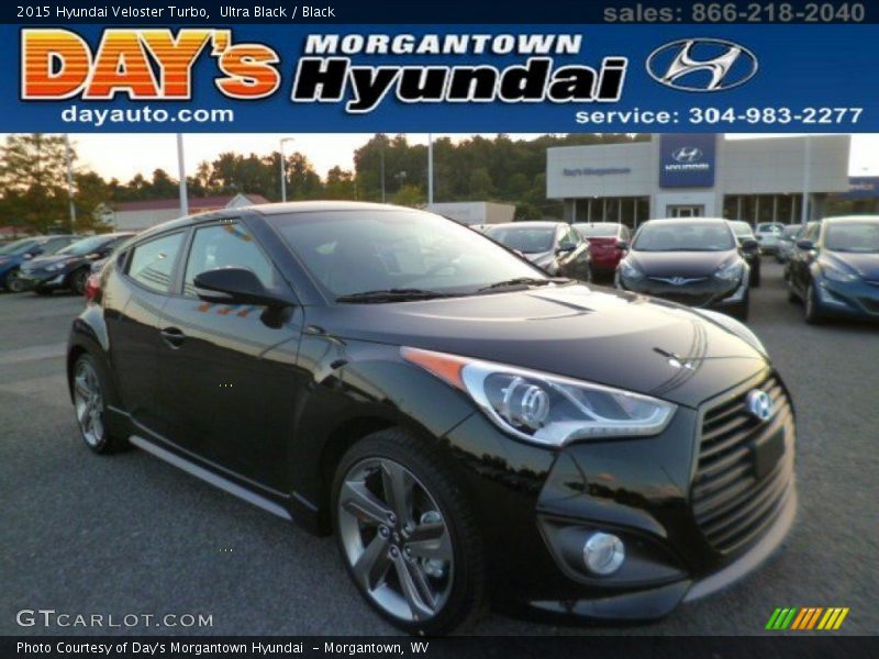 Ultra Black / Black 2015 Hyundai Veloster Turbo