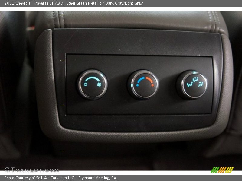 Steel Green Metallic / Dark Gray/Light Gray 2011 Chevrolet Traverse LT AWD