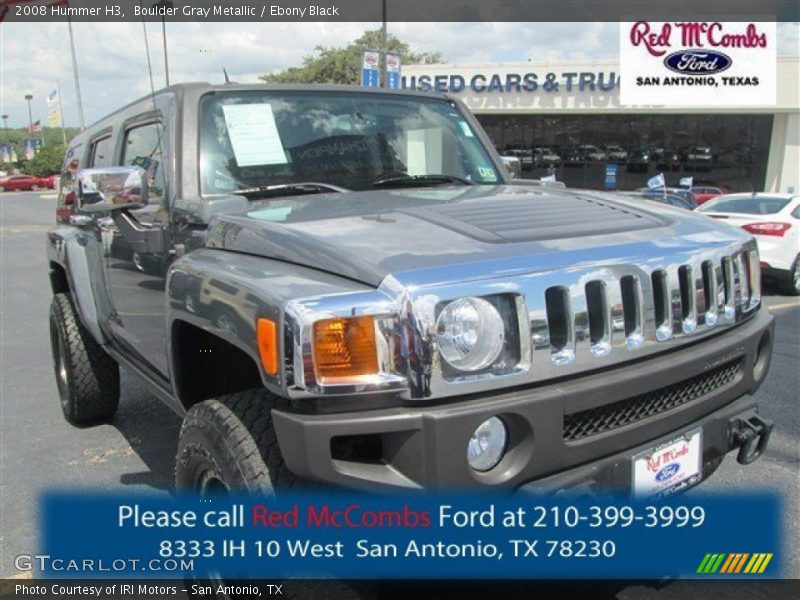 Boulder Gray Metallic / Ebony Black 2008 Hummer H3