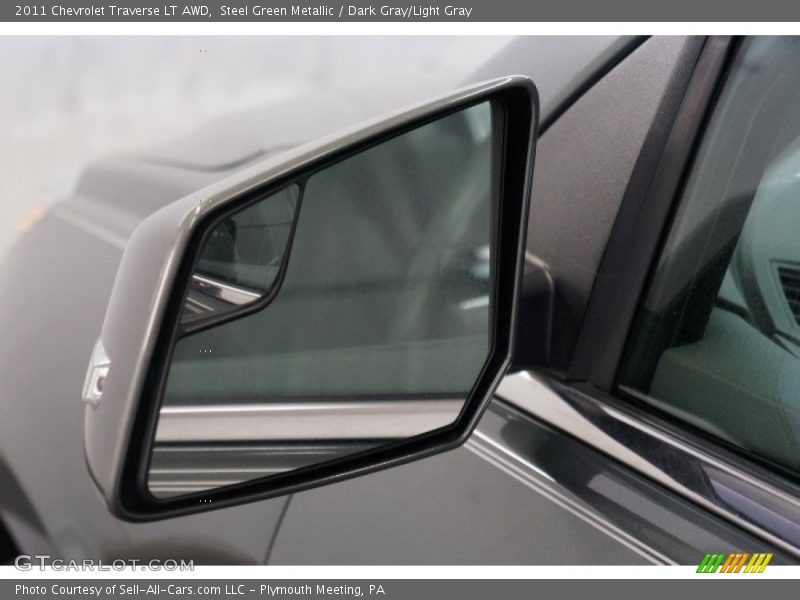 Steel Green Metallic / Dark Gray/Light Gray 2011 Chevrolet Traverse LT AWD