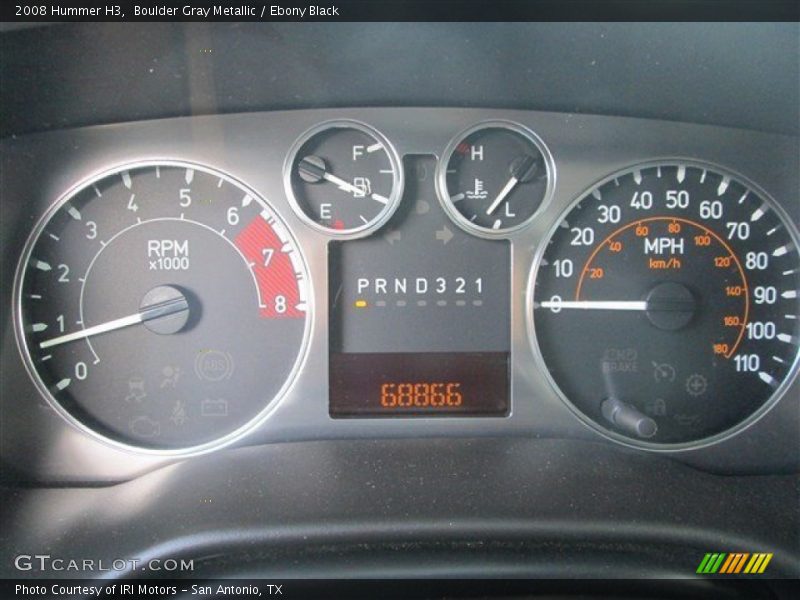 Boulder Gray Metallic / Ebony Black 2008 Hummer H3