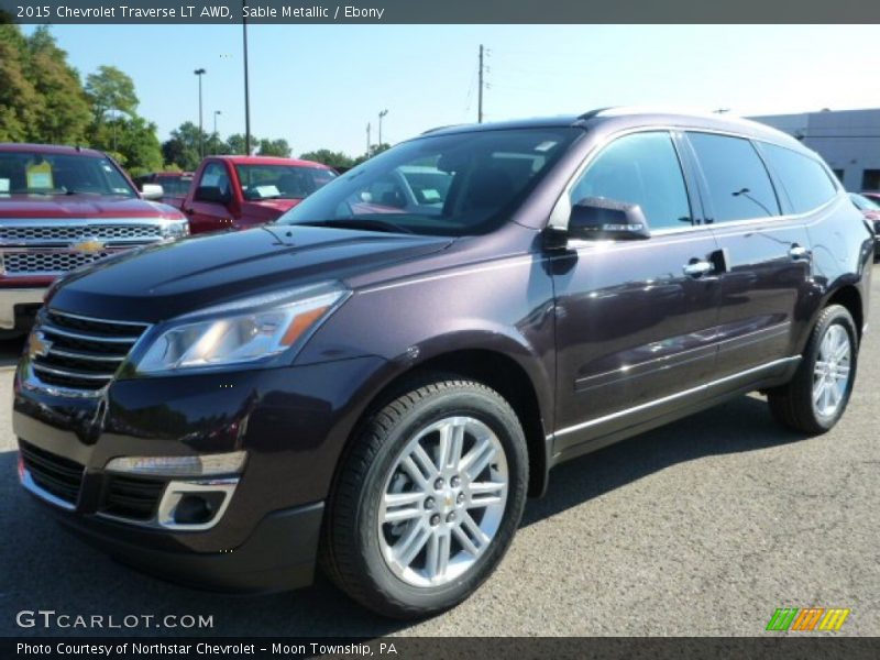 Sable Metallic / Ebony 2015 Chevrolet Traverse LT AWD