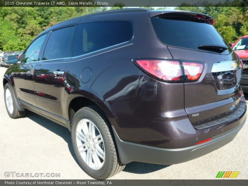 Sable Metallic / Ebony 2015 Chevrolet Traverse LT AWD