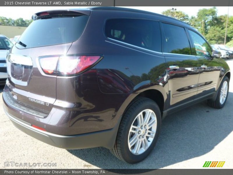 Sable Metallic / Ebony 2015 Chevrolet Traverse LT AWD