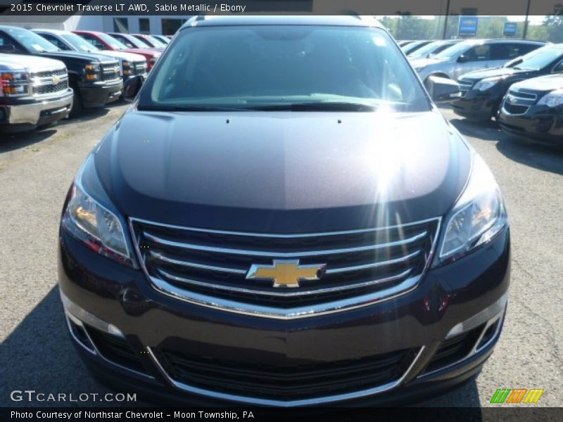 Sable Metallic / Ebony 2015 Chevrolet Traverse LT AWD