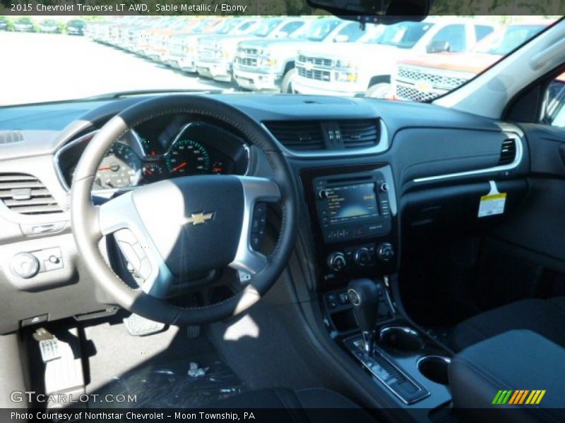 Sable Metallic / Ebony 2015 Chevrolet Traverse LT AWD